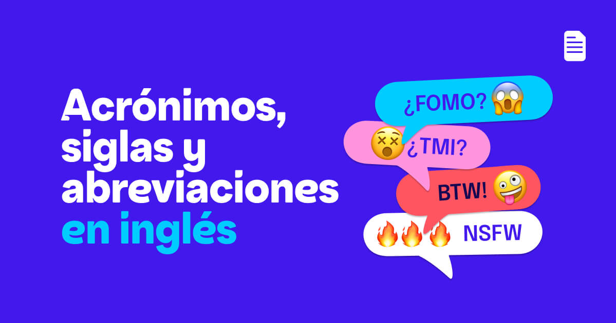 Acrónimos, abreviaturas y siglas en inglés