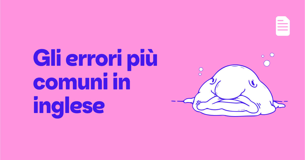 Errori in inglese piu comuni